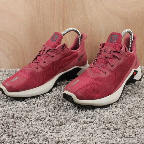 Salomon Alphacross 3 Trail Running Shoes Womens 6 Red Mesh Outdoor Athletic - Picture 5 of 14